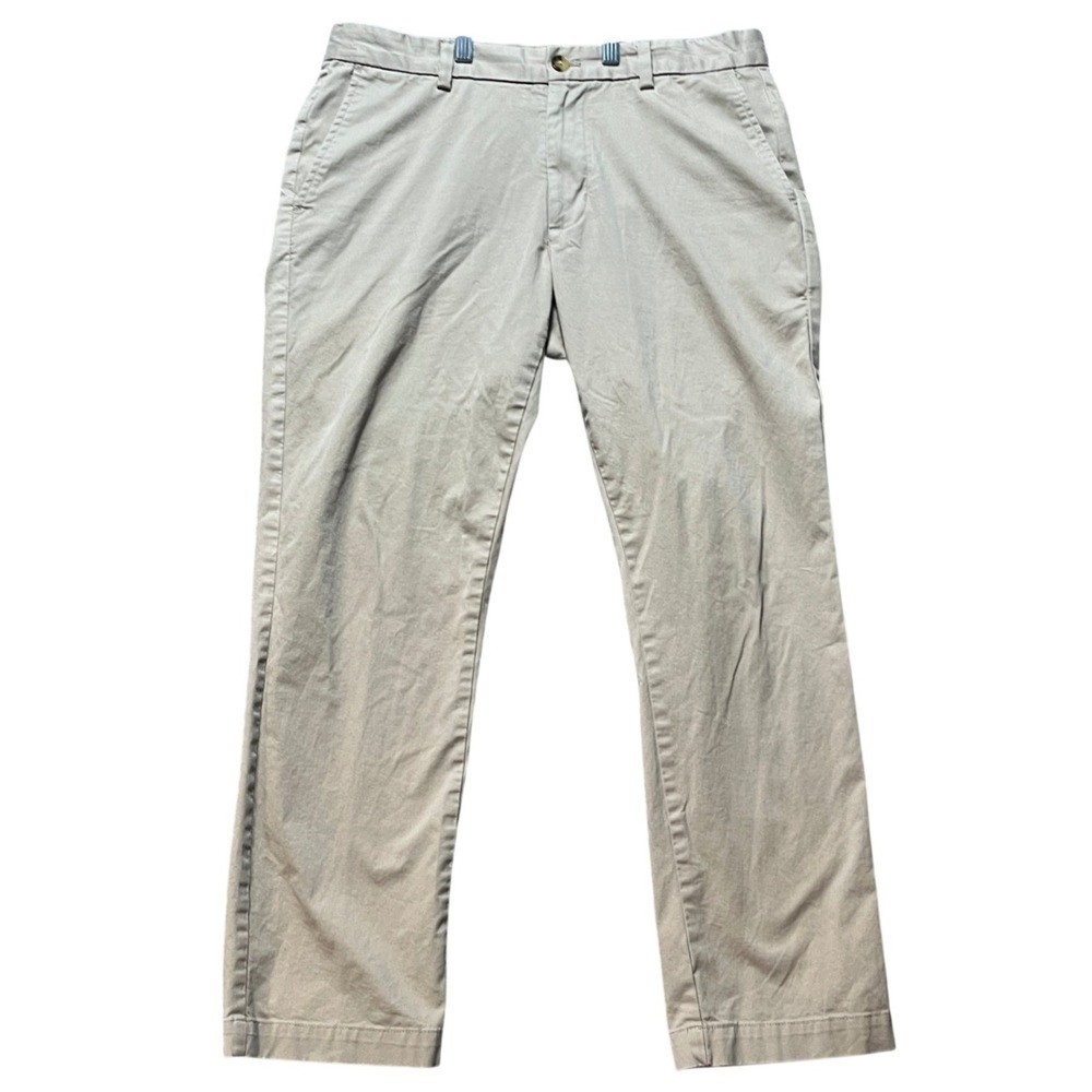 Vineyard Vines Breaker Chino Pants Mens 32x30 Khaki Tan Stretch Straight Leg